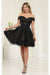 Quince Dama Dresses - Short Quinceanera Dresses in Color Black