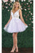 Quince Dama Dresses - Short Quinceanera Dresses in Color Lilac