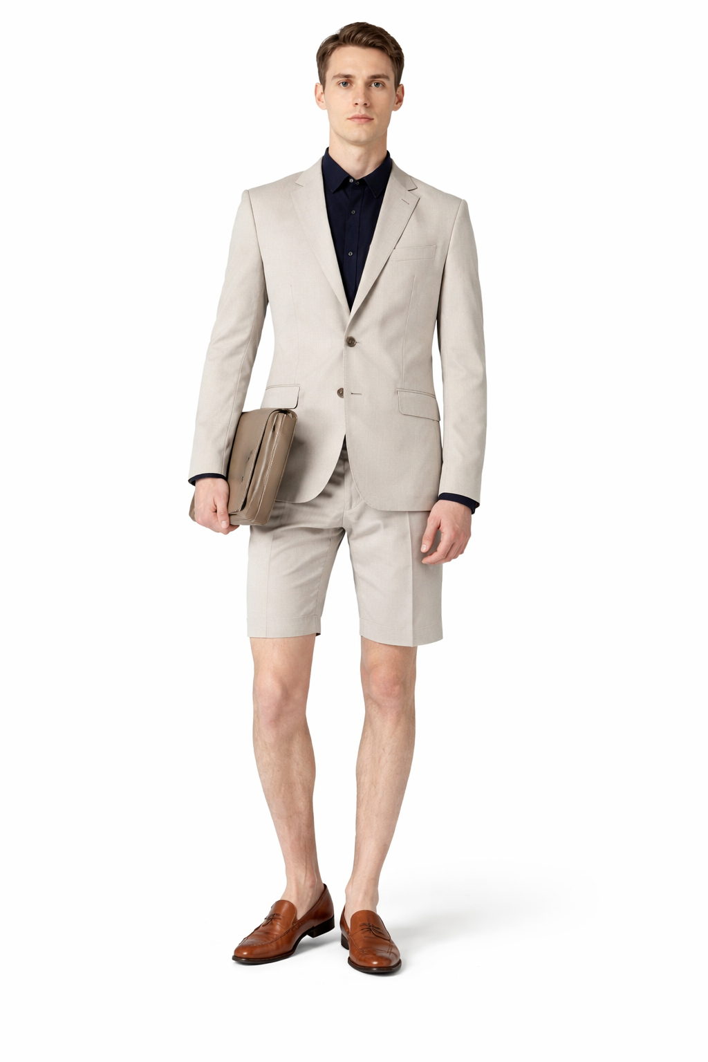 Shorts Set Pants Summer Suit For Men Beige Beige / 42 Long