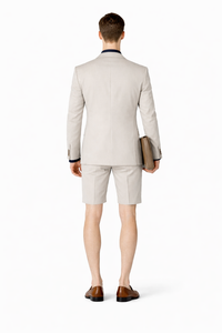 Shorts Set Pants Summer Suit For Men Beige