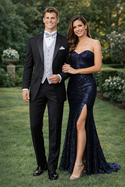 High Quality 2-Button Side Vented Super 120'S Tuxedo Suits + Shirt + Any - Image 8