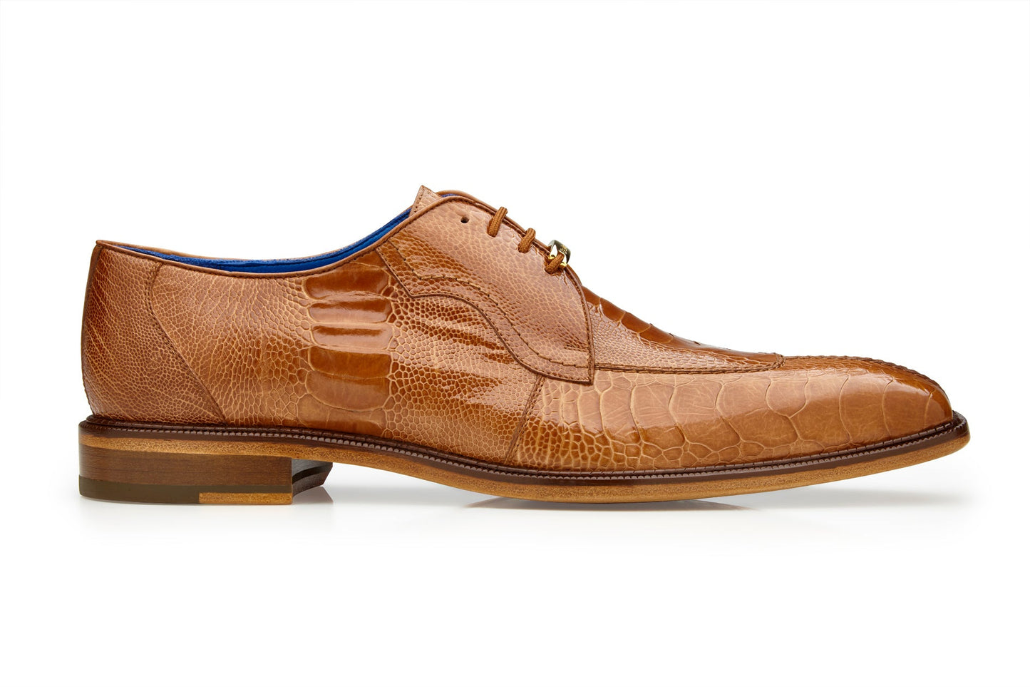 Belvedere Siena: Burned Amber Italian Leather Dress Shoe