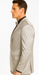 Men's Silver Satin Slim Fit Tazzio 3 Piece Suit with Double Breasted Vest and Peak Lapel Jacket