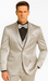 Men's Silver Satin Slim Fit Tazzio 3 Piece Suit with Double Breasted Vest and Peak Lapel Jacket