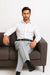 Men's Stylish Silver Formal Dressy Pant Men's Wide Leg Trousers - Cheap Priced Dress Slacks For Men On Sale