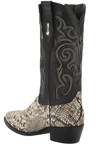 Natural Python Snakeskin J-Toe Cowboy Boots