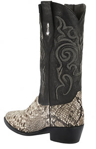Natural Python Snakeskin J-Toe Cowboy Boots