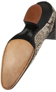 Natural Python Snakeskin J-Toe Cowboy Boots