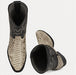 Natural Python Snakeskin J-Toe Cowboy Boots