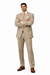 Simple Tan ~ Beige Men's Dress Ultra Smooth Stretch Fabric is Wrinkle and Stain-Resistant Rayon Available in 2 or Three ~ 3 Buttons Style Regular Classic Cut Cheap Priced Business Suits Clearance Sale