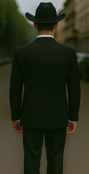 Single Button Peak lapel Tuxedo Black