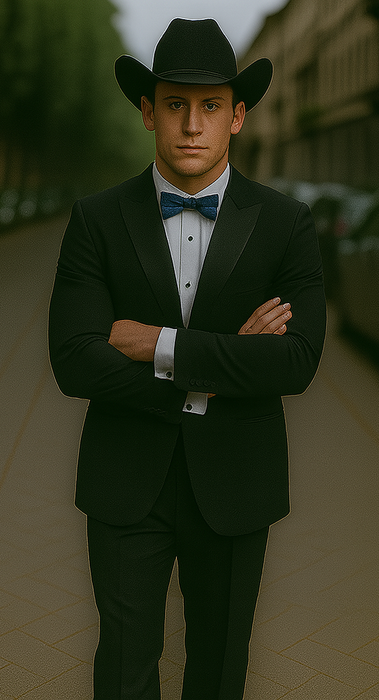 Single Button Peak lapel Tuxedo Black