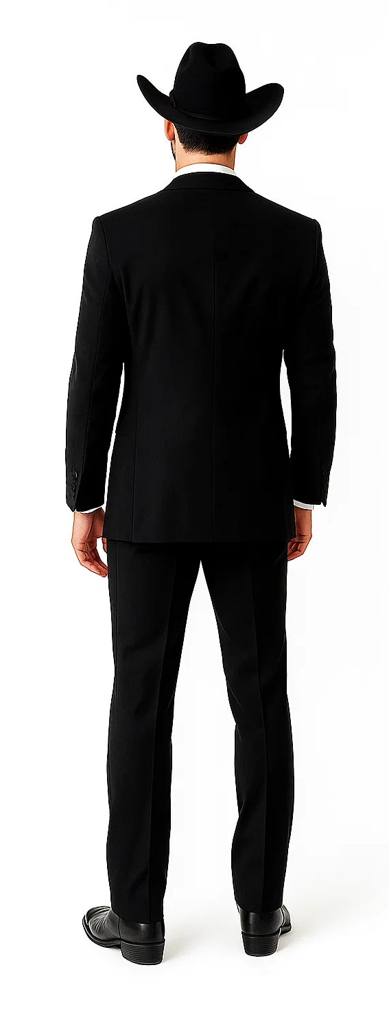 Single Button Peak lapel Tuxedo Black