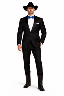 Single Button Peak lapel Tuxedo Black