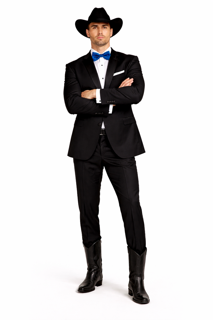 Single Button Peak lapel Tuxedo Black