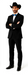 Single Button Peak lapel Tuxedo Black