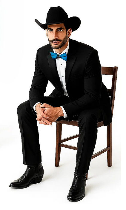 Single Button Peak lapel Tuxedo Black