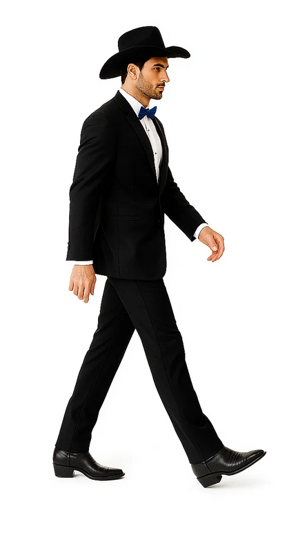 Single Button Peak lapel Tuxedo Black
