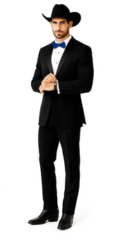 Single Button Peak lapel Tuxedo Black
