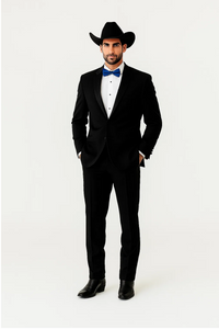 Single Button Peak lapel Tuxedo Black