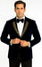 SKU#JA58428 Velvet Suit Matching Velvet Pants - Navy Suit