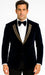 SKU#JA58428 Velvet Suit Matching Velvet Pants - Navy Suit