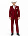 SKU#JA60892 Country Tuxedos For Weddings Mens Traje Vaquero Suit - Burgundy Tuxedo