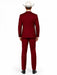 SKU#JA60892 Country Tuxedos For Weddings Mens Traje Vaquero Suit - Burgundy Tuxedo