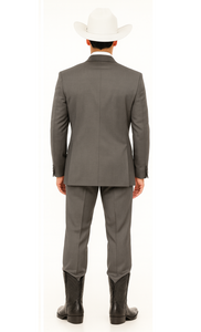 SKU#JA60894 Country Tuxedos For Weddings Mens Traje Vaquero Suit - Dark Grey Tuxedo Slim Fit