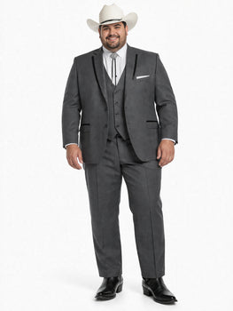 SKU#JA60894 Country Tuxedos For Weddings Mens Traje Vaquero Suit - Dark Grey Tuxedo Slim Fit