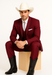 SKU#JA60892 Country Tuxedos For Weddings Mens Traje Vaquero Suit - Burgundy Tuxedo