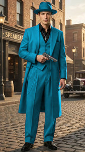 Men’s 1920s Red Zoot Suit – Long Mafia Gangster Three-Piece Vintage Outfit Zuit Pachuco Style