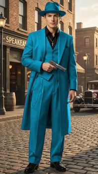 Men’s 1920s Red Zoot Suit – Long Mafia Gangster Three-Piece Vintage Outfit Zuit Pachuco Style