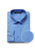 Slim Fit Light Blue Dress Shirt Spread Collar Chic