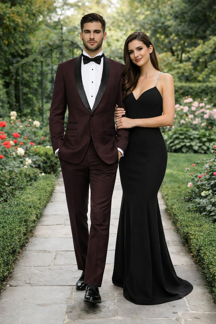 Men'S Shawl Slim Fit 1 Button Shawl Collar Dinner Jacket - Image 8