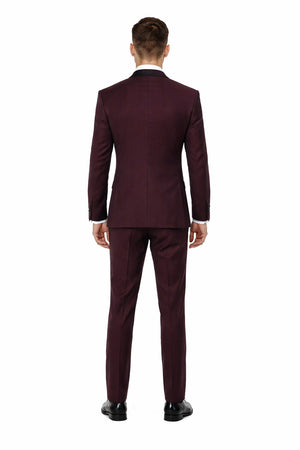Men'S Shawl Slim Fit 1 Button Shawl Collar Dinner Jacket - Image 2