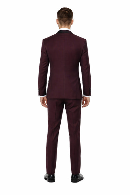 Men'S Shawl Slim Fit 1 Button Shawl Collar Dinner Jacket - Image 2
