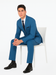 Slim Fit Suit - Fitted Suit Men'S Flat Front Pants Cobalt Blue ~ Indigo ~ Bright Blue ~ Teal Suit