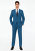 Slim Fit Suit - Fitted Suit Men'S Flat Front Pants Cobalt Blue ~ Indigo ~ Bright Blue ~ Teal Suit