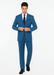 Slim Fit Suit - Fitted Suit Men'S Flat Front Pants Cobalt Blue ~ Indigo ~ Bright Blue ~ Teal Suit