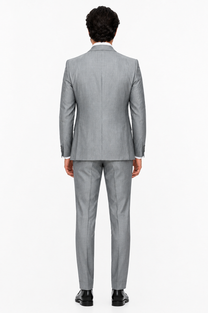 Slim Fit Suit - Vested Morning Light Grey Suit