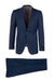 Tiglio Italian Suit - Real Wool Fabric Super 150's Porto Blue, Slim Fit Suit in Color Blue