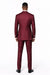 Slim Style   Milano Suits by Milano Moda Men's Burgundy ~ Wine ~ Maroon Suit  Shiny Flashy 3 Piece Burgundy Men's Sharkskin Suit