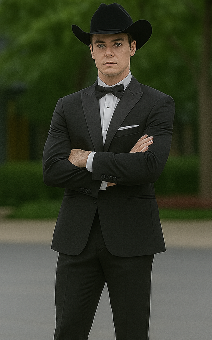 Slk3 Peak Collor One Button Super 120's Wool + Shirt + Bow Tie Suits