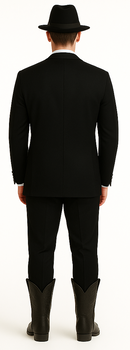 Slk3 Peak Collor One Button Super 120's Wool + Shirt + Bow Tie Suits
