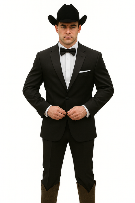 Slk3 Peak Collor One Button Super 120's Wool + Shirt + Bow Tie Suits