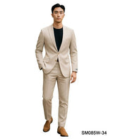 Stacy Adams Men's 2 Piece Modern Fit Suit - Solid Colors Modern Fit