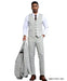 Stacy Adams Men's 3 Piece Hybrid Fit Suit - Twin Lined Windowpane