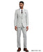 Stacy Adams Men's 3 Piece Hybrid Fit Suit - Twin Lined Windowpane