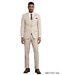 Stacy Adams Men's 3 Piece Hybrid Fit Suit - Twin Lined Windowpane